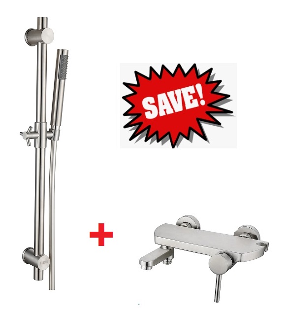 BOSHSINI Stainless Steel Bathroom Shower Set With Shower Mixer Offer BS-148 Plus
